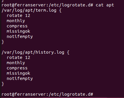 cat /etc/logrotate.d/apt