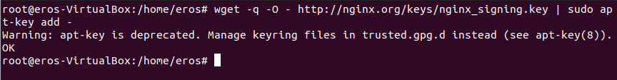 wget clau GPG nginx + apt-key add