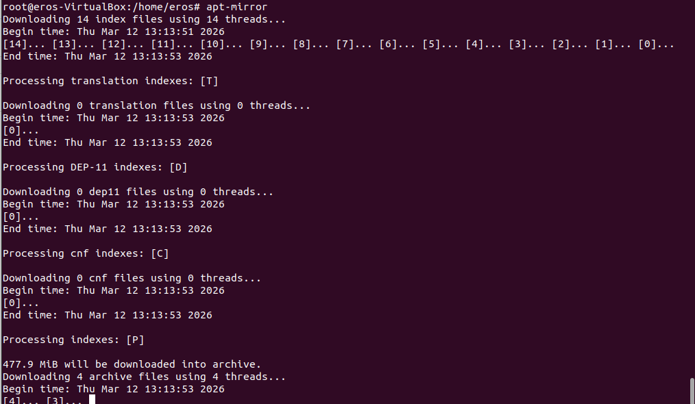 apt-mirror en execució